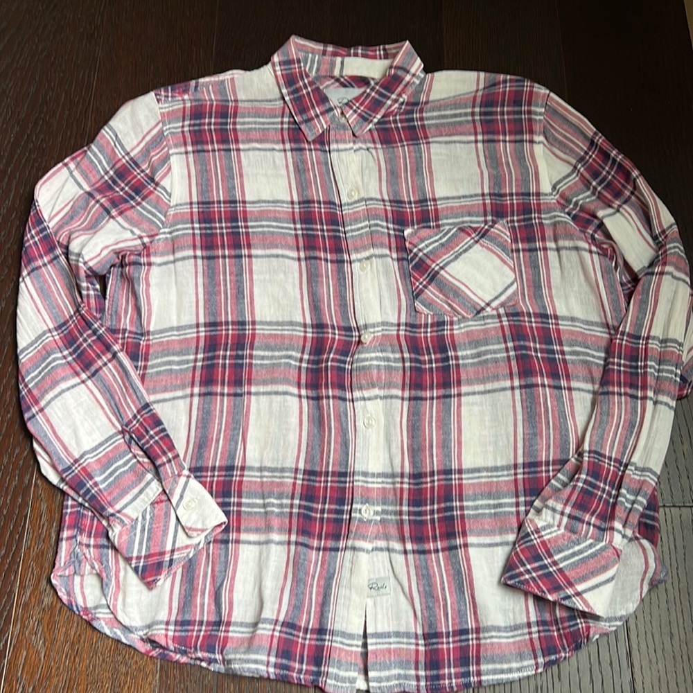 Rails Charli Plaid Button-Up Shirt - Raspberry Co… - image 1
